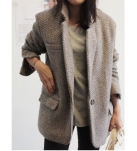 Women's shoulder padded blazer HF0404-04-04