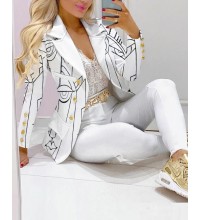 Leisure and fashionable printed suit suit suit HF3302-02-04