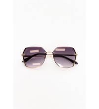 East Coast Gold Geometric Sunglasses