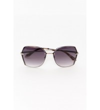 East Coast Silver Geometric Sunglasses